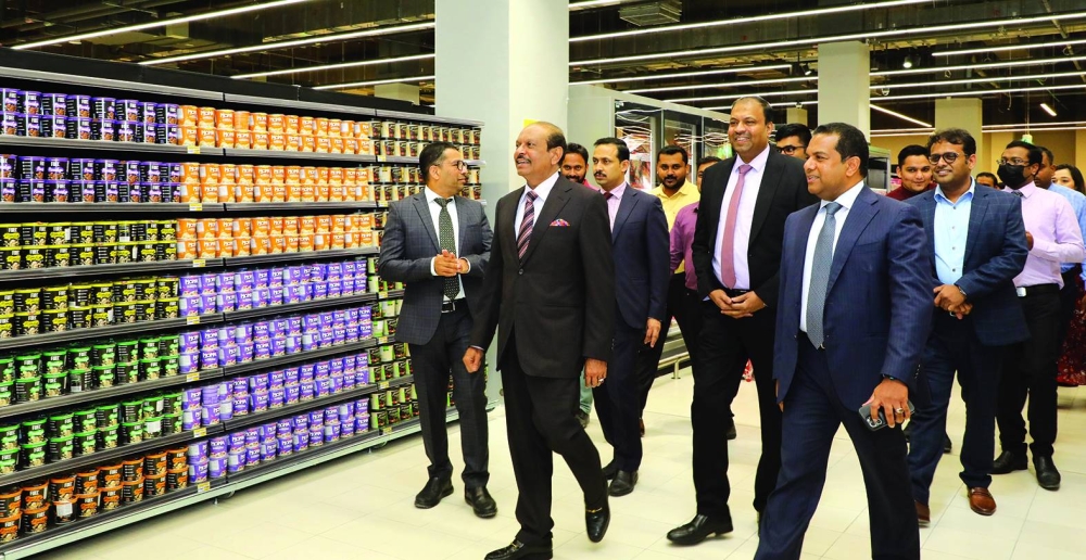 During the tour of LuLu's Barwa Madinatna store, which was officially opened yesterday.