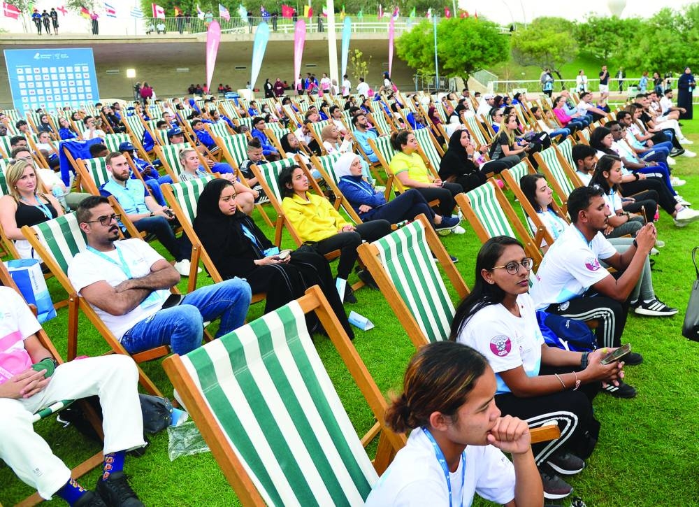 Some of the youth ambassadors at the opening ceremony of the Fourth Annual Youth Festival 2022 of GA. PICTURES: Shaji Kayamkulam.
