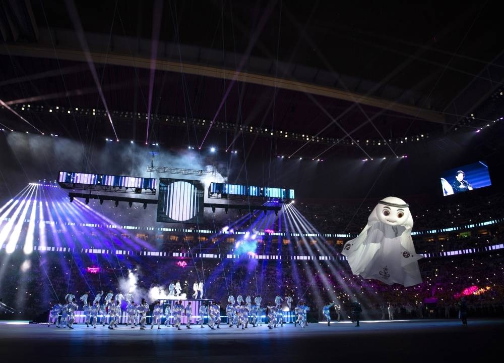  A general view of the opening ceremony prior to the he FIFA World Cup Qatar 2022 Group A match between Qatar and Ecuador at Al Bayt Stadium on November 20, 2022 in Al Khor, Qatar. Photo by Shaun Botterill - FIFA/FIFA via Getty Images