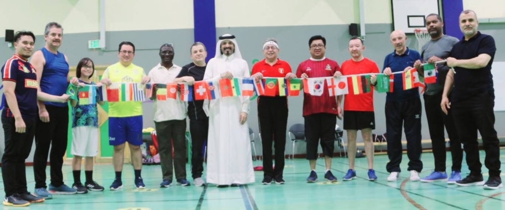 Ambassadors with Farhan al Sheikh al-Sayed at the event.