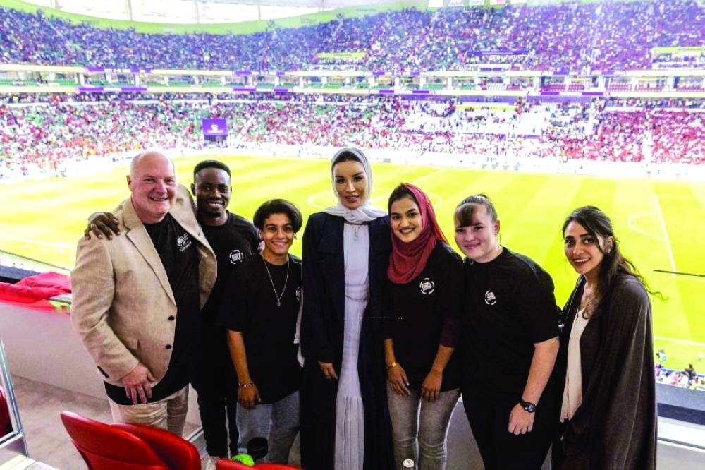 Her Highness Sheikha Moza at the launch of the 'One Million and One' campaign. PICTURES: AR al-Baker