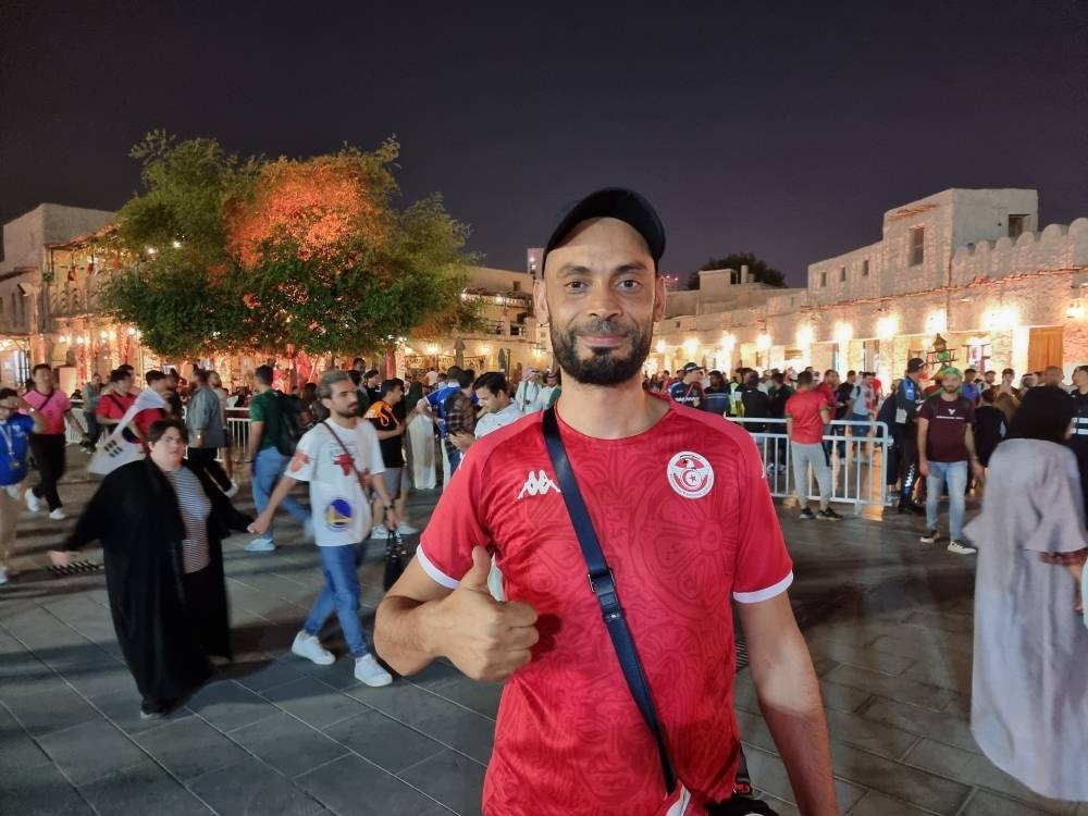 Slim enjoying his visit at Souq Waqif.