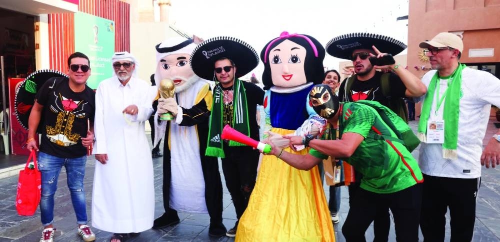 Visitors from various countries around the world