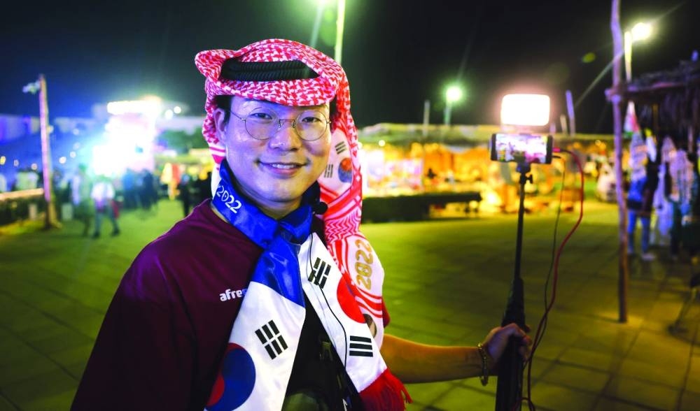 Visitors from various countries around the world