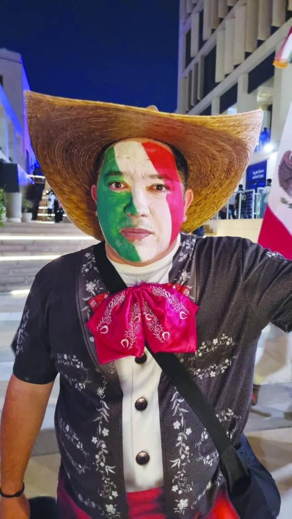 Carlos Domingez cheering for Mexico. PICTURES: Joey Aguilar.