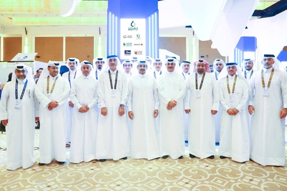 HE the Minister of State for Energy Affairs Saad bin Sherida al-Kaabi with the Qatari delegation at the GPCA 16th annual forum in Riyadh.