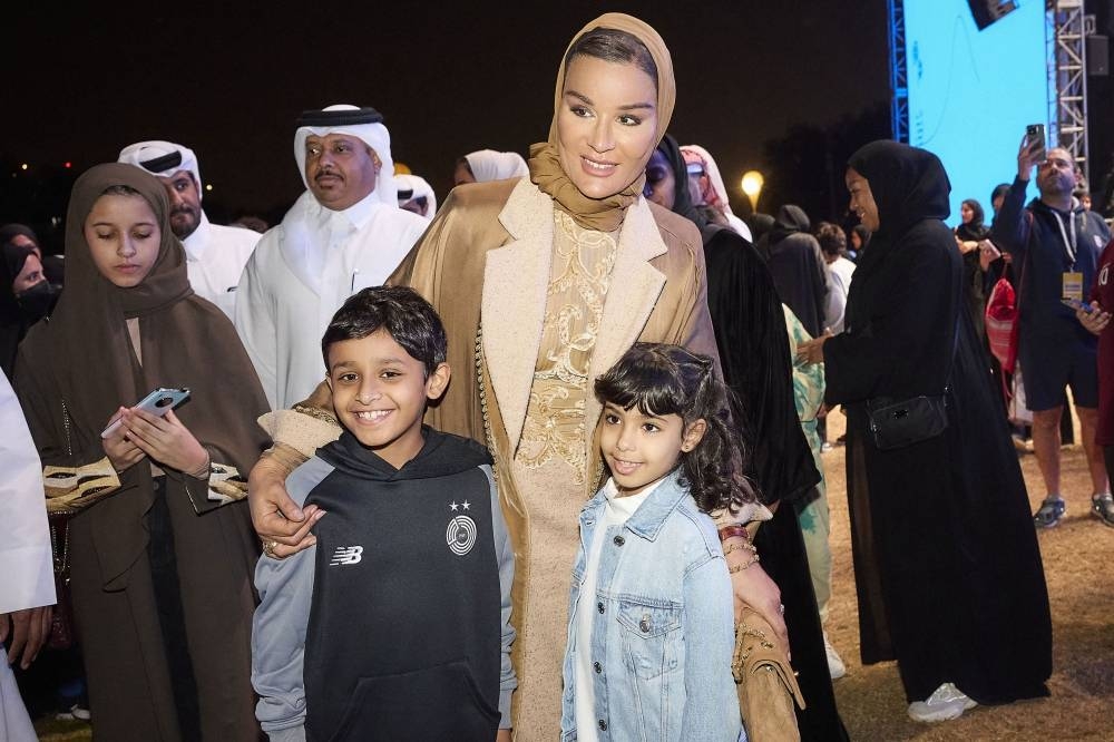 Her Highness Sheikha Moza bint Nasser during the opening ceremony of the second edition of Dreesha Performing Arts Festival. PICTURE: Aisha Al-Musallam
