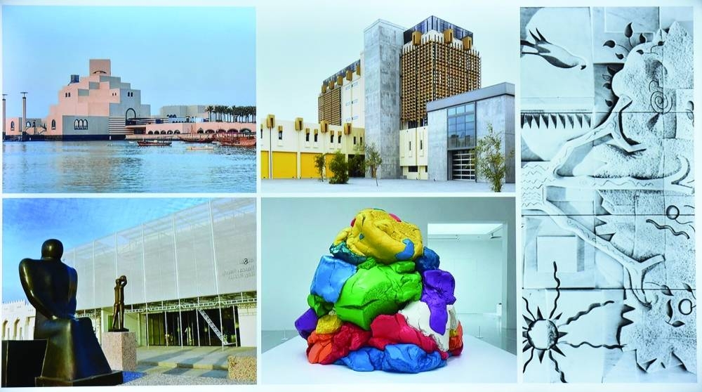 Some of Qatar's landmarks and attractions - a slide displayed at the discussion Tuesday.