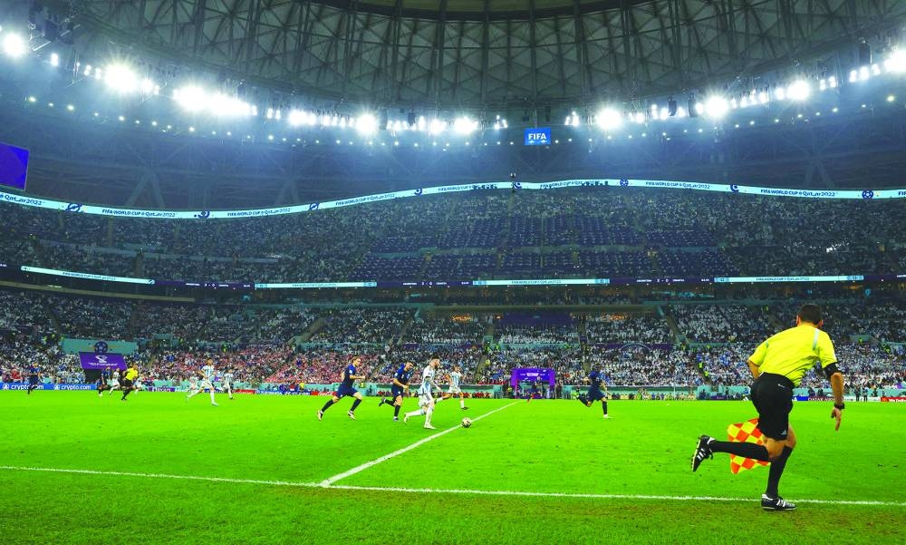 Argentina’s Lionel Messi in action against Croatia during their FIFA World Cup Qatar 2022 semi-final on December 13, 2022 at Lusail Stadium. (Reuters)