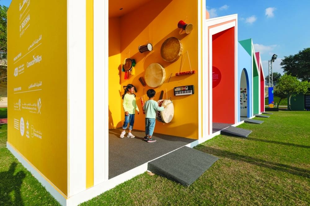 Children engaged in D’reesha activities.