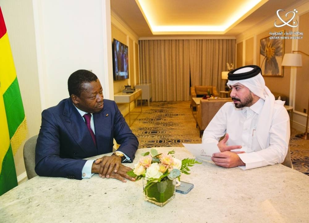 Faure Gnassingbe speaks to QNA