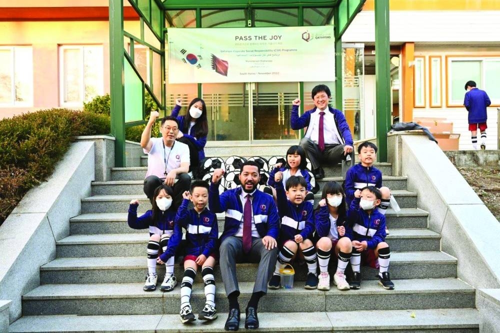 Qatargas's CSR initiative passed World Cup joy to South Korean children.