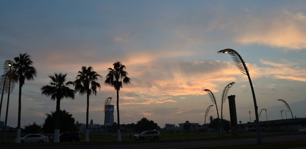 The weather Friday daytime was mild and hazy with scattered clouds. PICTURES: Shaji Kayamkulam