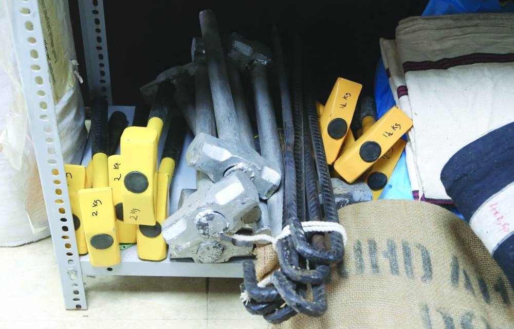 Equipment needed for camping include an electricity generator, portable cabins, tents and other furnishing items.