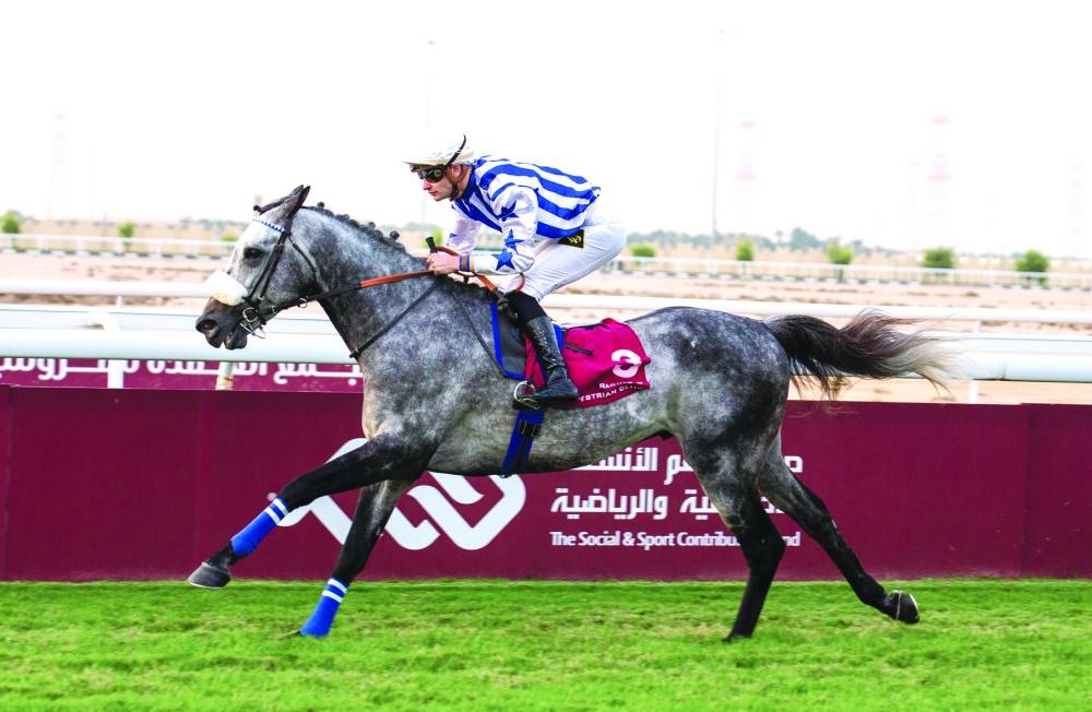Lukas Delozier rides Amyr Du Soleil to Ras Umm Hasah Cup victory.