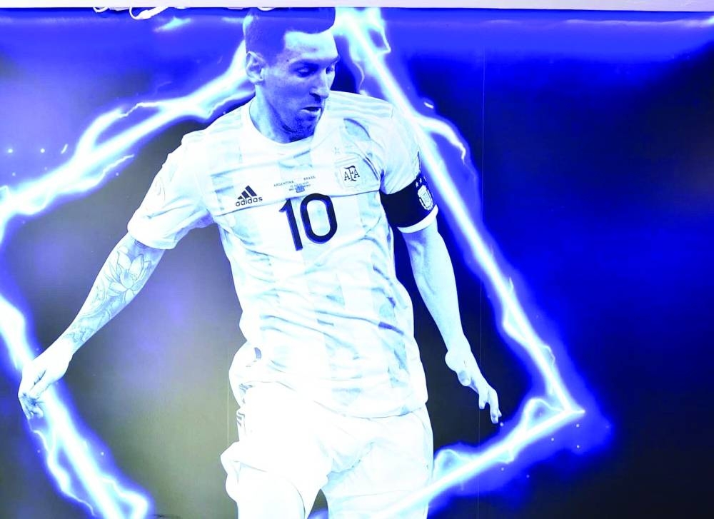 A portrait of Lionel Messi