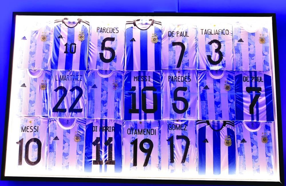 Jerseys of the players