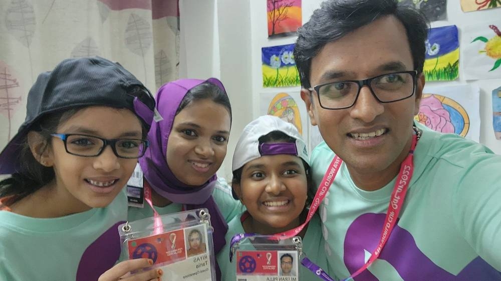 Tania Riyas and family.