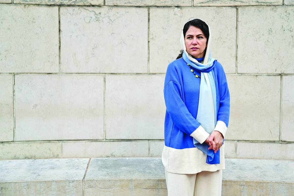 Afghan politician Fawzia Koofi poses for a picture during her interview in central London yesterday.