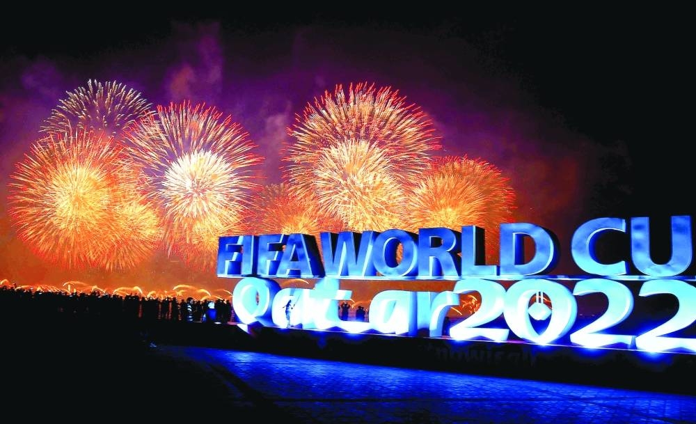 Fireworks light up the Doha skyline during the FIFA World Cup Qatar 2022. PICTURE: Thajudheen
