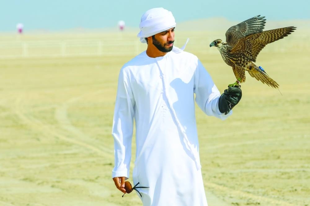 A falconer from the UAE