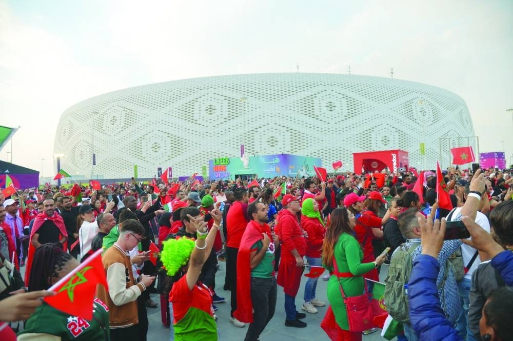An exterior view of Al Thumama Stadium, another venue of the World Cup.