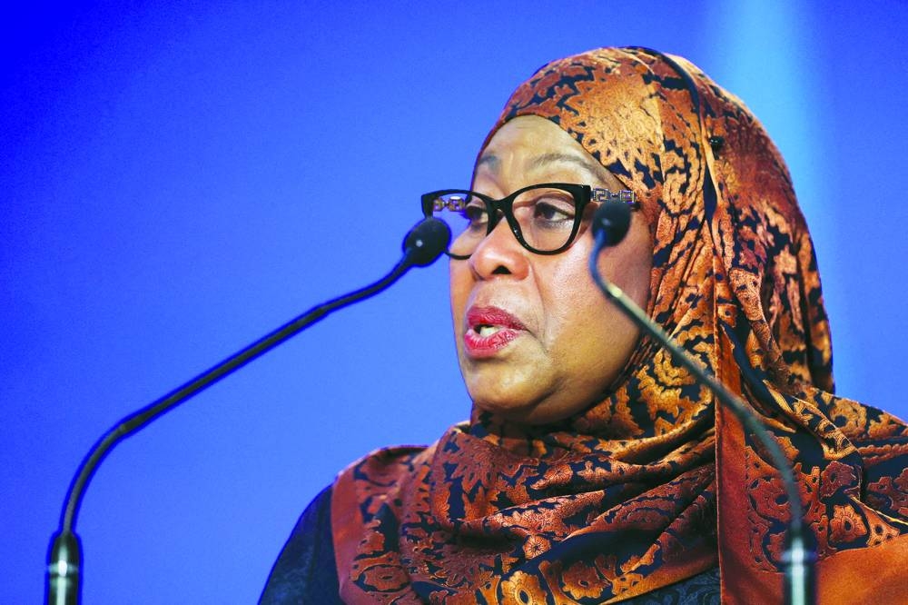 Tanzania President Samia Suluhu Hassan.