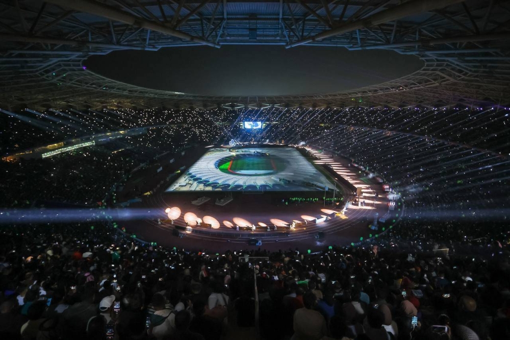 Moments from the opening ceremony of the Arabian Gulf Cup Championship at Basra International Stadium, Iraq