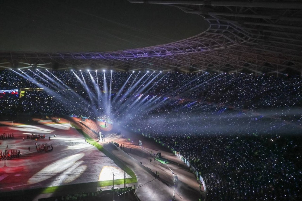 Moments from the opening ceremony of the Arabian Gulf Cup Championship at Basra International Stadium, Iraq
