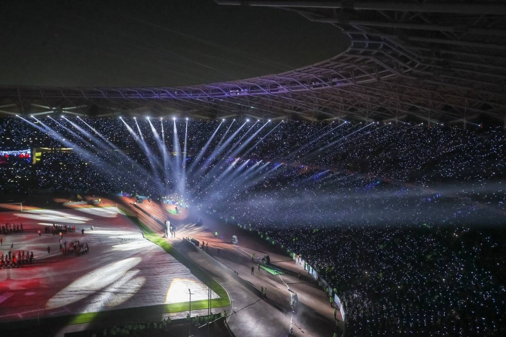 Moments from the opening ceremony of the Arabian Gulf Cup Championship at Basra International Stadium, Iraq