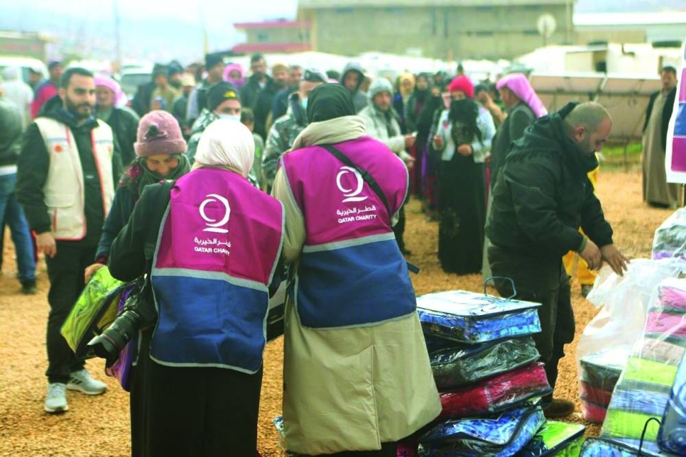 Qatar Charity continue de distribuer de l’aide pour l’hiver dans les camps de réfugiés au Liban