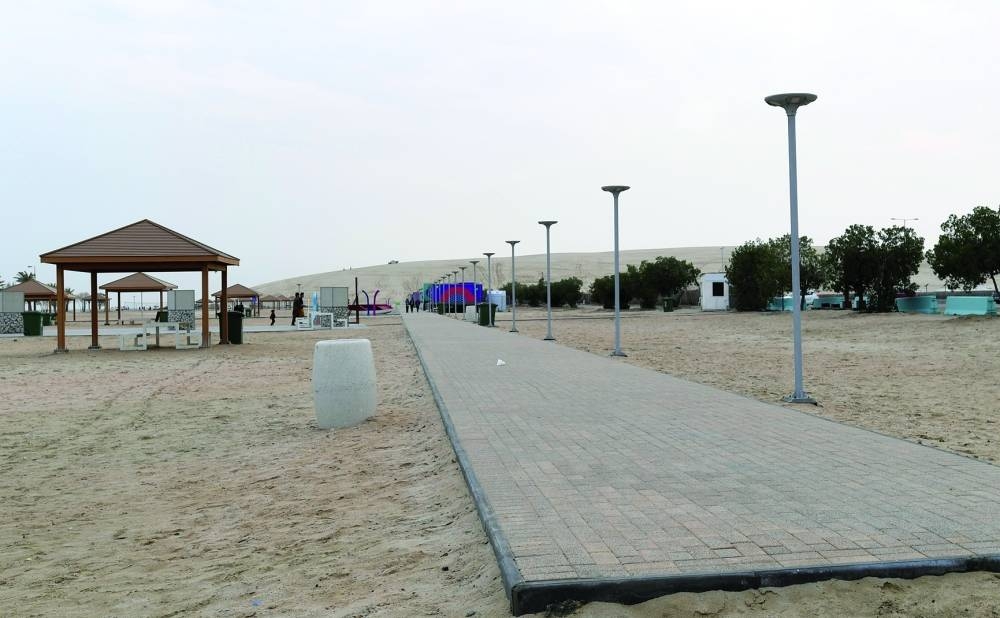 Various sections of Sealine Beach and some of the facilities available there.