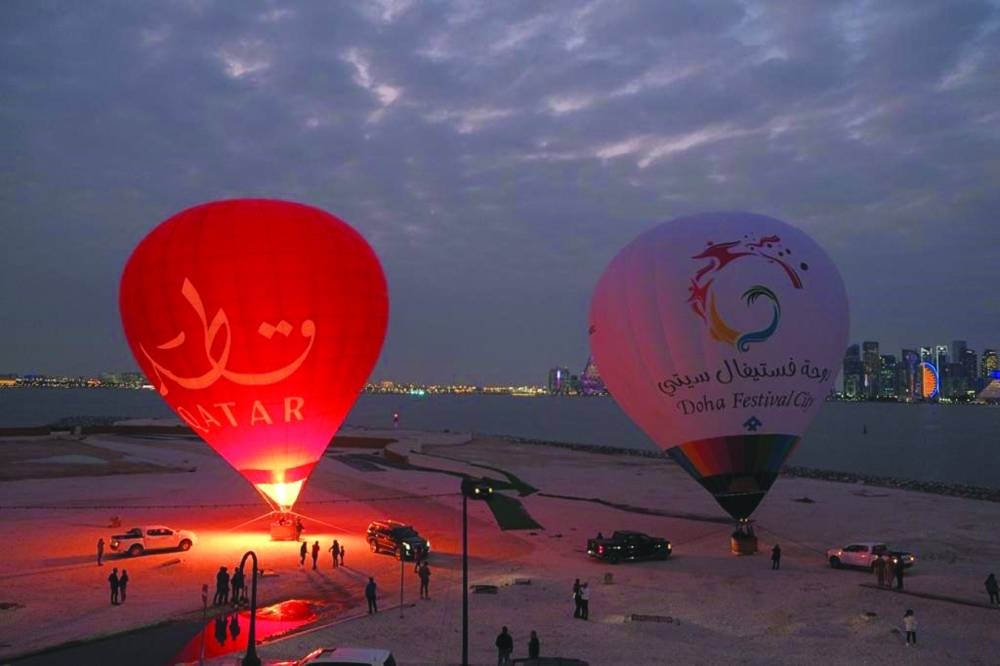 Two hot air balloons were inflated on the occasion.