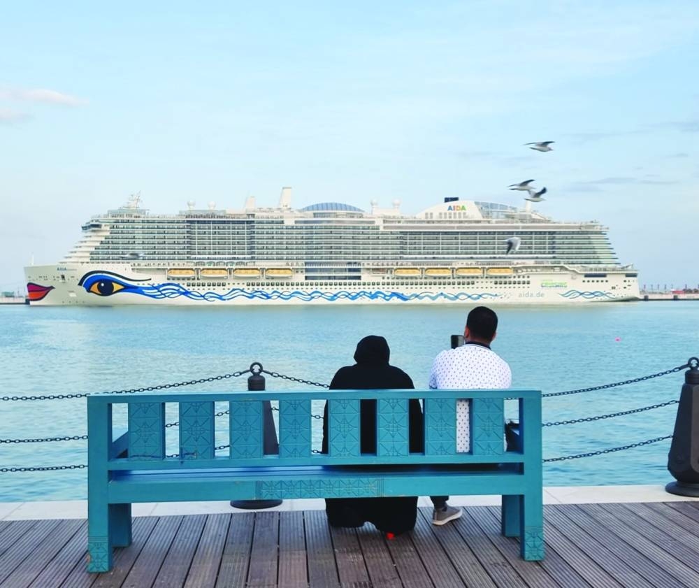 Cruise ships such as the ‘AIDAcosma’ can be viewed from the Mina District. PICTURES: Joey Aguilar