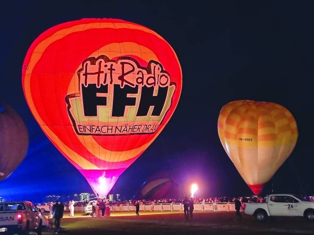 A scene from the Night Glow event at Qatar Balloon Festival 2023 Friday. PICTURE: Joey Aguilar