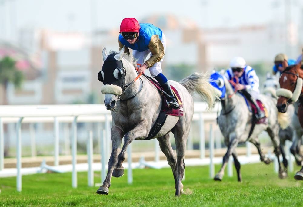 Mickael Barzalona guides Abbes to Grade 3 HE Sheikh Joaan Bin Hamad Al Thani Trophy victory.