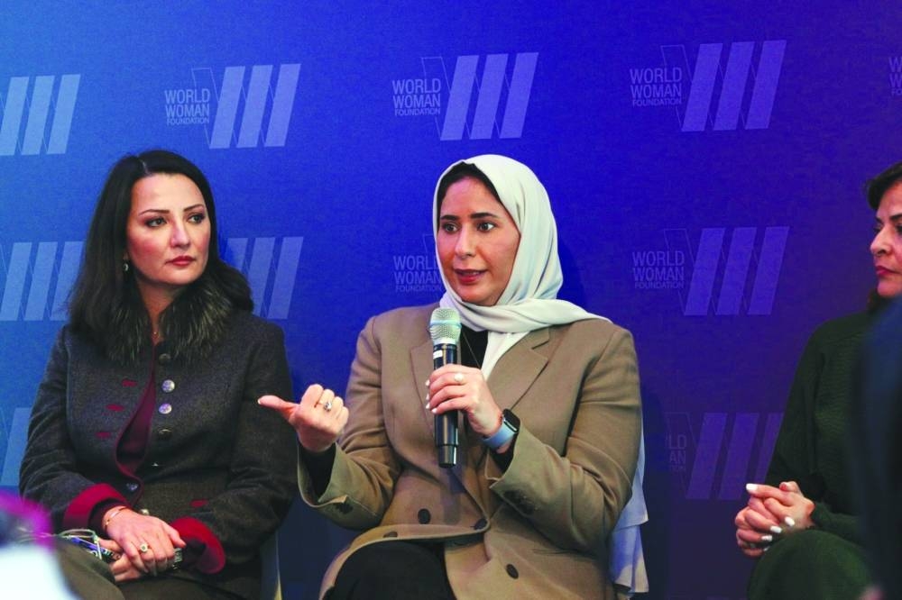 Fatma al-Nuaimi at the event held on the sidelines of the World Economic Forum in Davos, Switzerland.