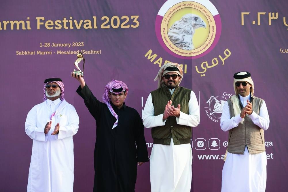HE Sheikh Joaan crowns the winners of the Qatar International Falconry and Hunting Festival