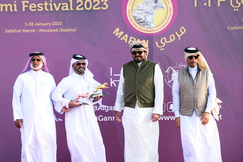HE Sheikh Joaan crowns the winners of the Qatar International Falconry and Hunting Festival
