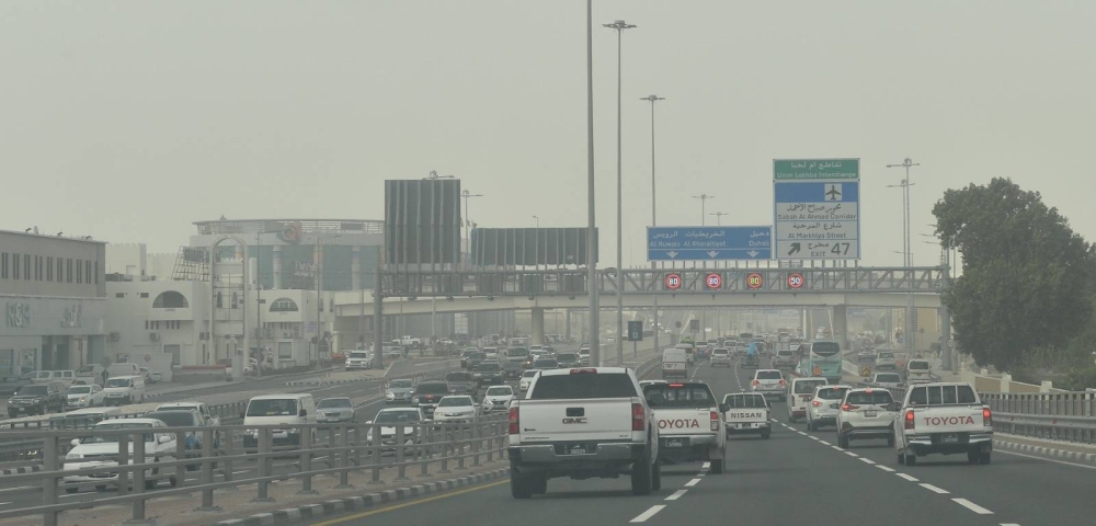Dusty conditions in Doha Wednesday. PICTURE: Shaji Kayamkulam