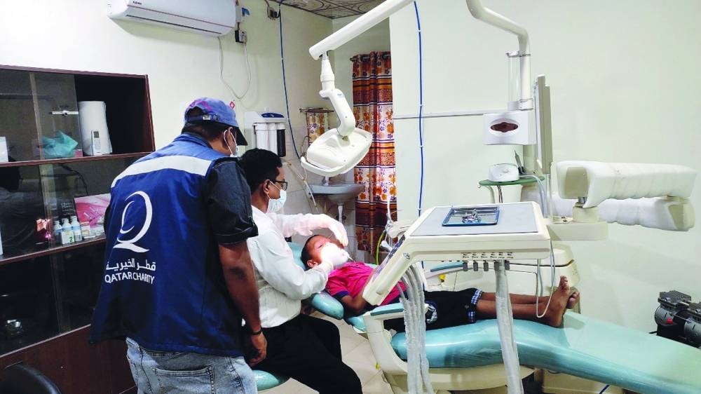 The refugees receive various medical services at the health centre, which is open throughout the week.