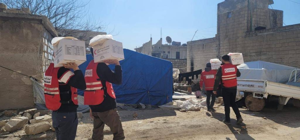 Qatar Red Crescent Society's relief operations in earthquake affected areas