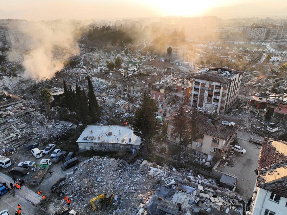 A view shows the aftermath of the deadly earthquake in Hatay, Turkey on Thursday. REUTERS