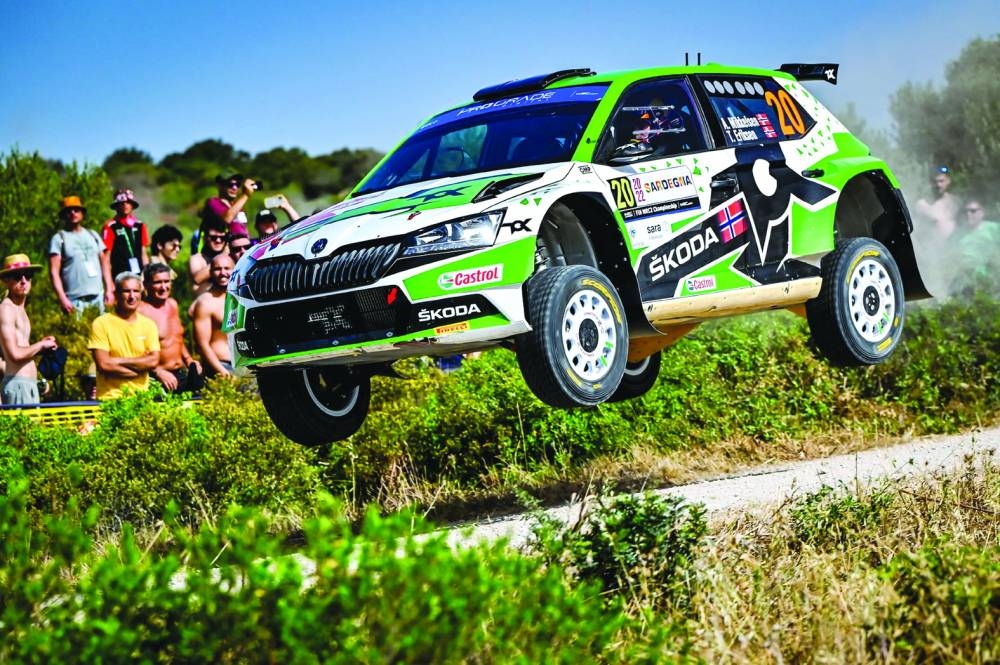 Andreas Mikkelsen in action with Toksport in Sardinia last year. 