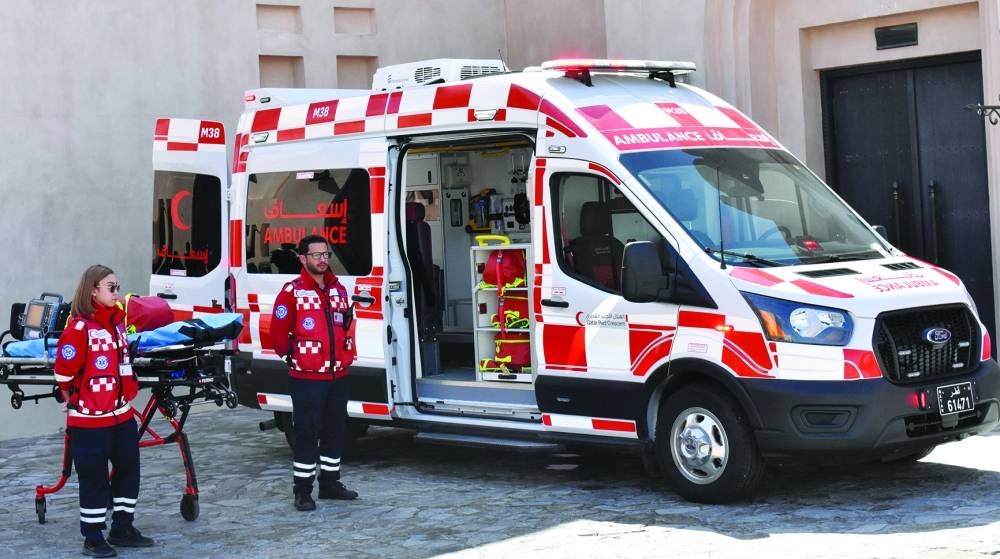 QRCS ambulance and other equipment on display.  PICTURE: Thajudheen