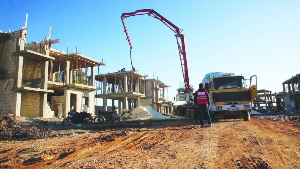 Construction of residential villages in northern Syria (file picture).