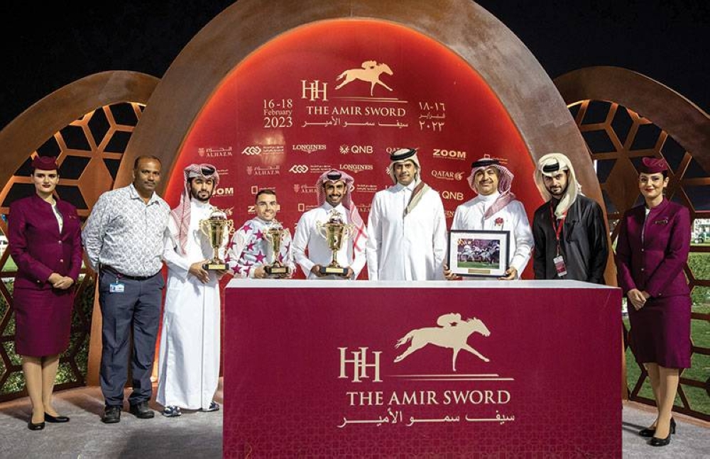 QREC vice-chairman Hamad bin Abdulrahman al-Attiyah crowned the winners of the Al Zubara Trophy.