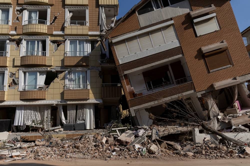 A general view of destroyed buildings in the aftermath of the deadly earthquake in Antakya, Hatay province, Turkey, February 20. REUTERS
