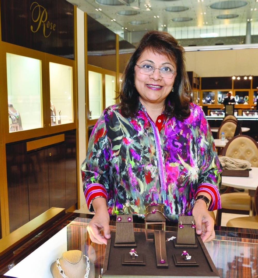 Purnima Sheth showcases Rose's latest jewellery pieces. PICTURE: Shaji Kayamkulam