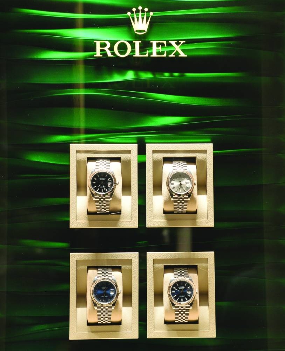 Some of the Rolex collections at the Fifty One East pavilion at the DJWE. PICTURE: Shaji Kayamkulam.